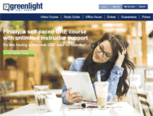 Tablet Screenshot of greenlighttestprep.com